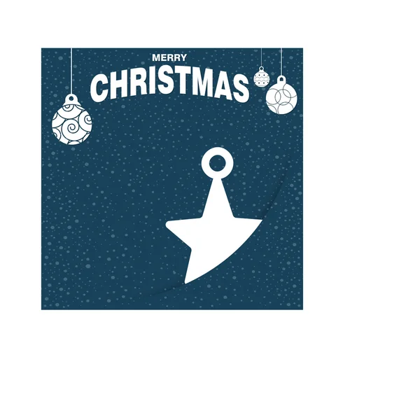 Carte de voeux de Noël avec étoile — Image vectorielle