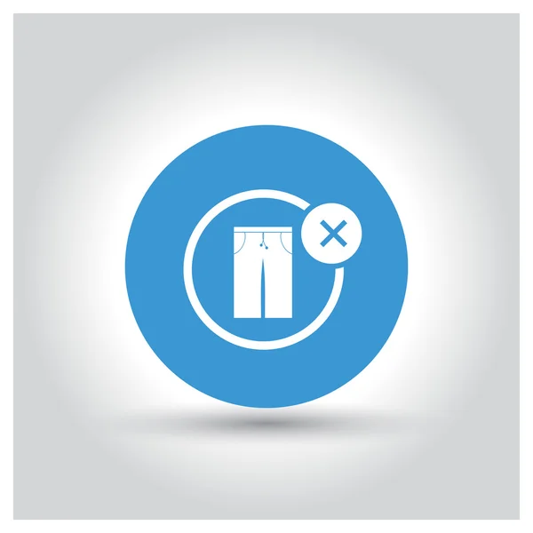 Outdoor clothes not allowed icon — Stock Vector