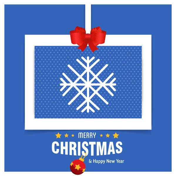 Christmas snowflake card — Stock Vector