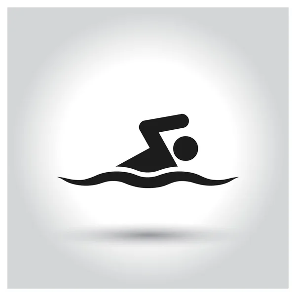 Lugar de natación icono — Vector de stock