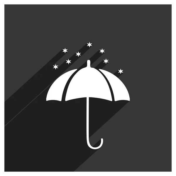 Icona pioggia e ombrello — Vettoriale Stock