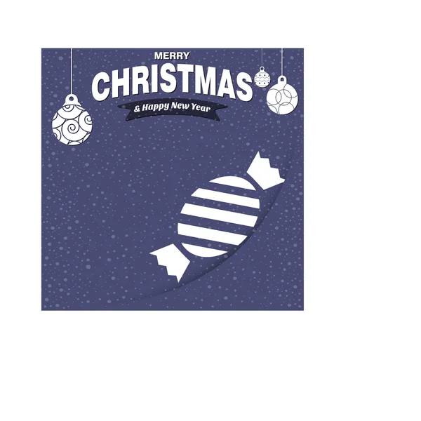 Joyeux Noël carte avec bonbons — Image vectorielle