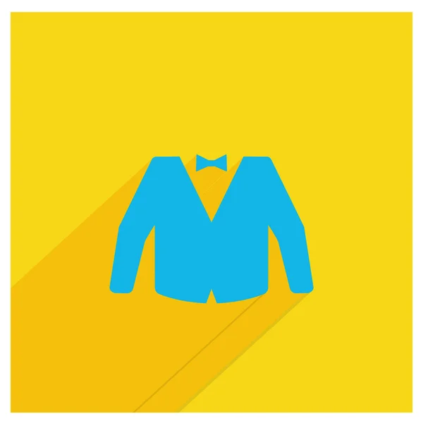 Férfi öltöny és a nyakkendő íj ikon — Stock Vector