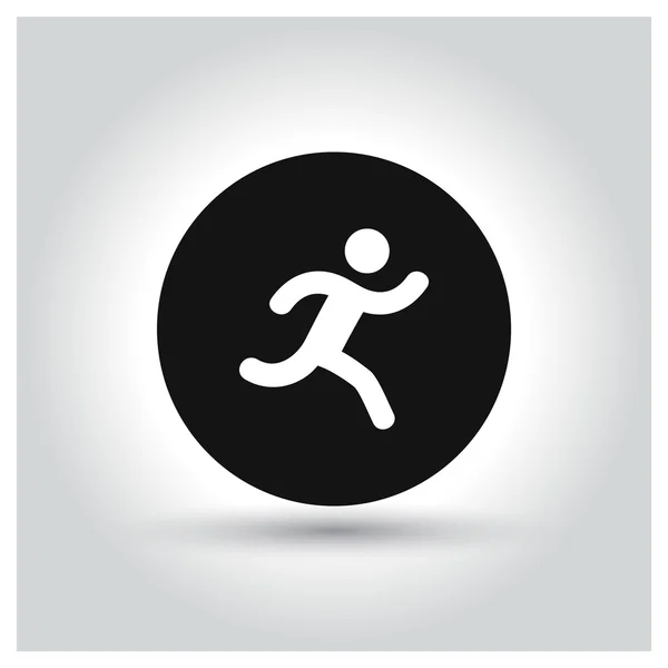 Correr icono atleta — Vector de stock