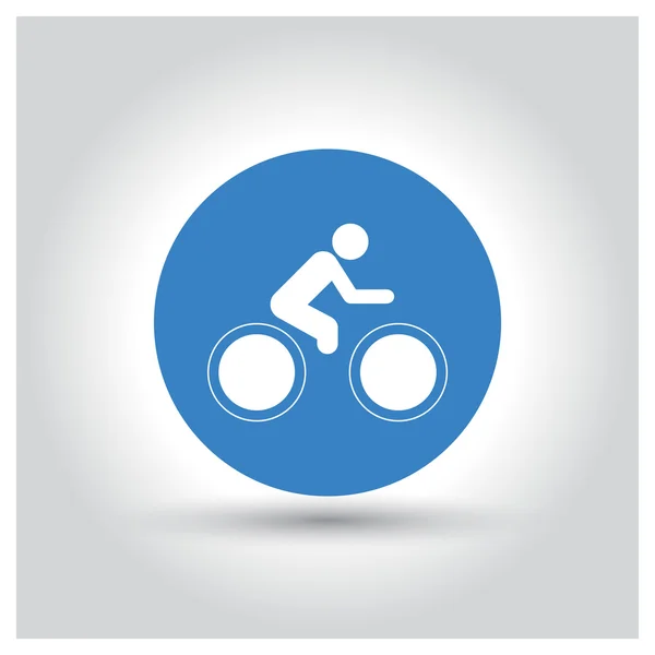 Sledování cyklistická ikona — Stockový vektor