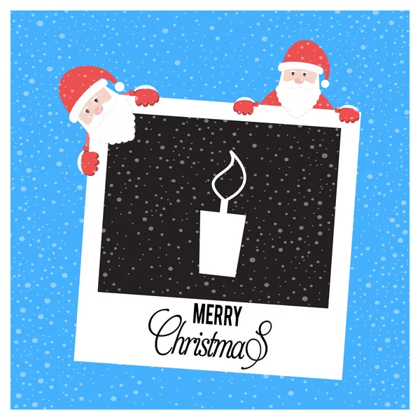 Weihnachtskarte mit Kerzensymbol — Stockvektor