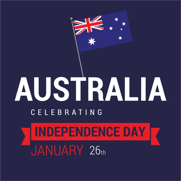 Día de la Independencia Australiana — Vector de stock