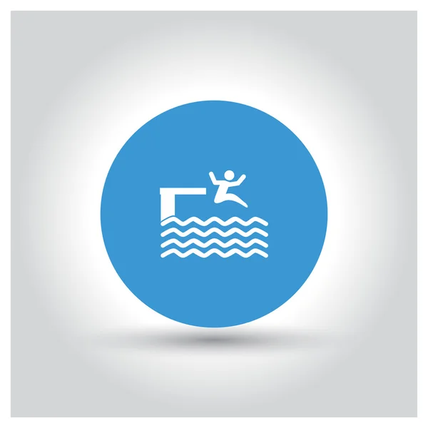 Icône web natation . — Image vectorielle