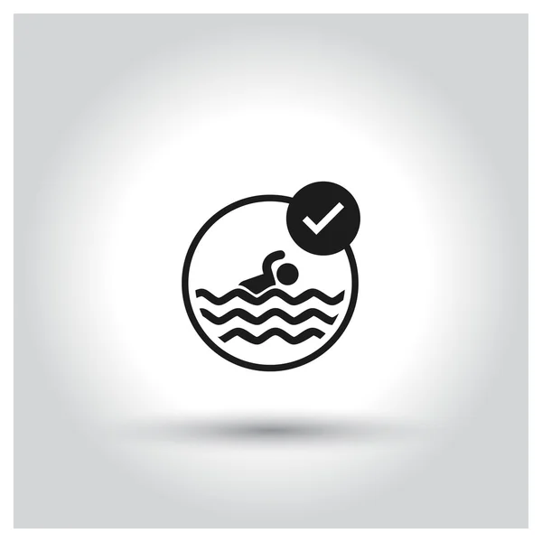Schwimm-Ikone — Stockvektor