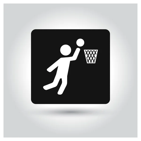 Icona del gioco di basket — Vettoriale Stock