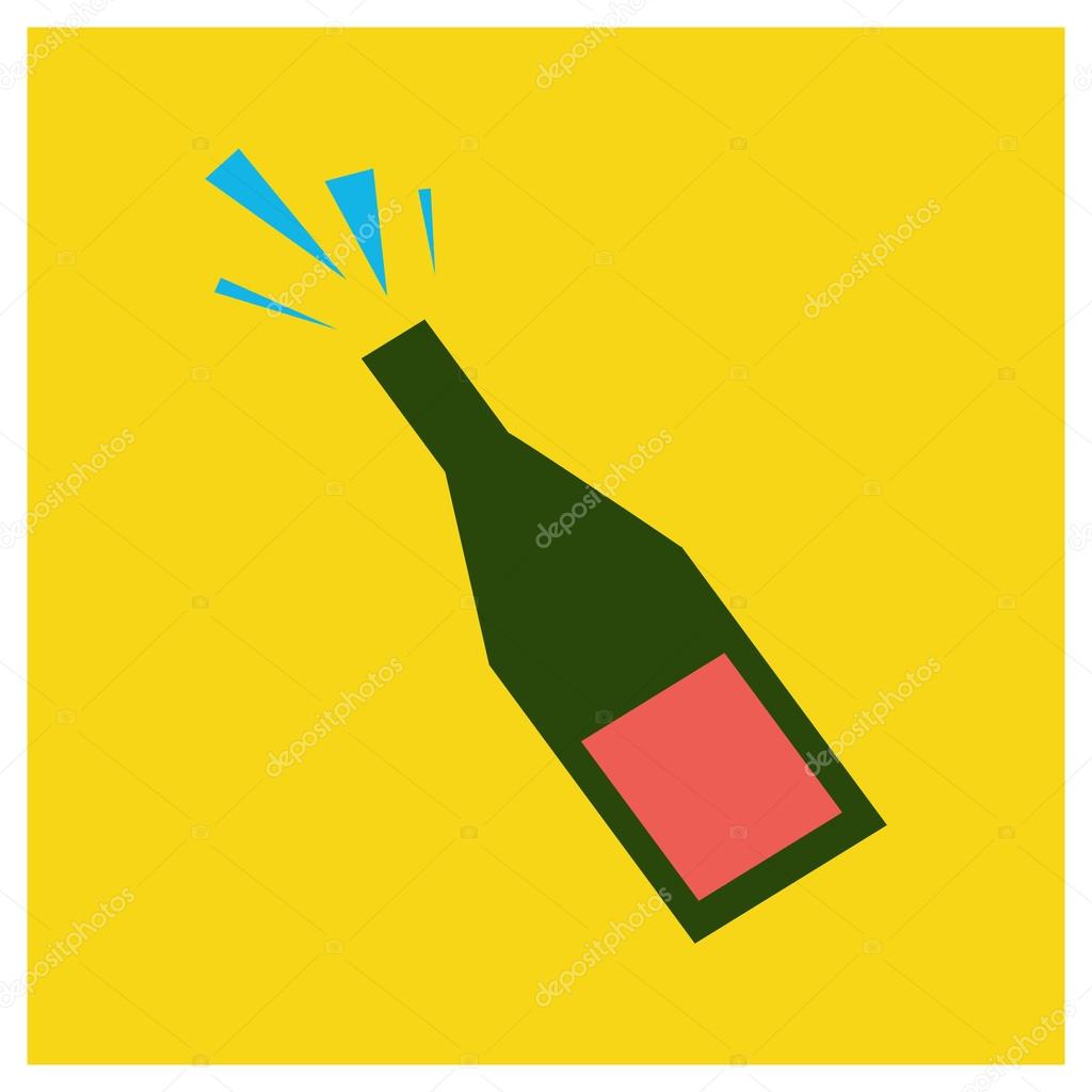 Alcohol bottle Icon, vector illustration