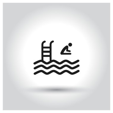 Yüzme Havuzu kutsal kişilerin resmi içinde atlama