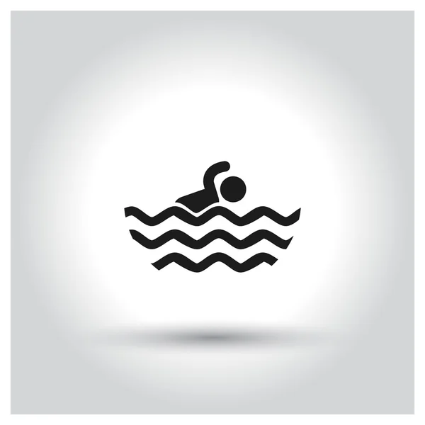 Simning sport ikonen — Stock vektor