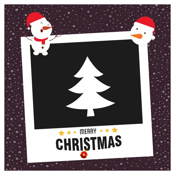 Merry Christmas card with fir tree — Stock Vector