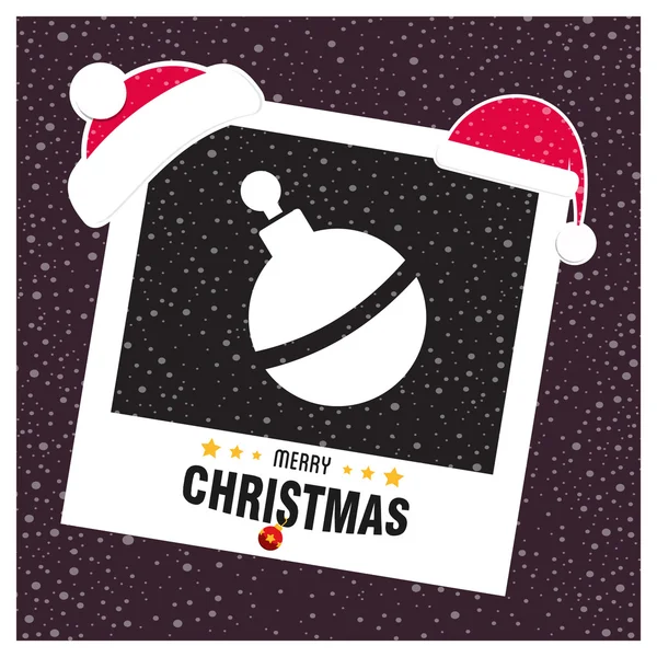 Carte de Noël avec balle — Image vectorielle