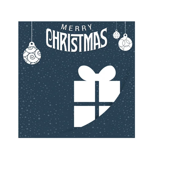 Carte de Noël et boîte cadeau — Image vectorielle