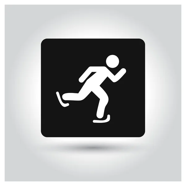 Icono de patinaje de velocidad — Vector de stock