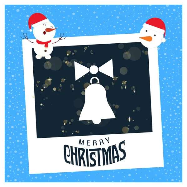 Weihnachtskarte mit Glockensymbol — Stockvektor