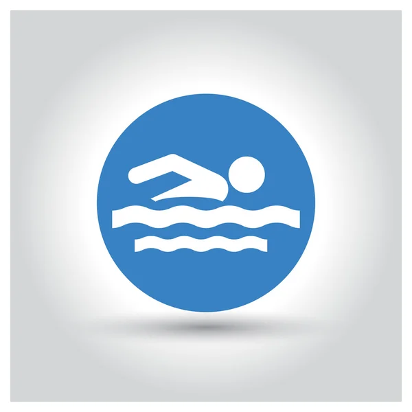 Ikona sportu pływanie — Wektor stockowy