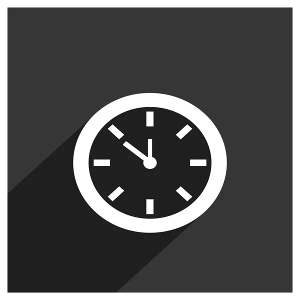 Flache Uhr Web-App-Symbol — Stockvektor