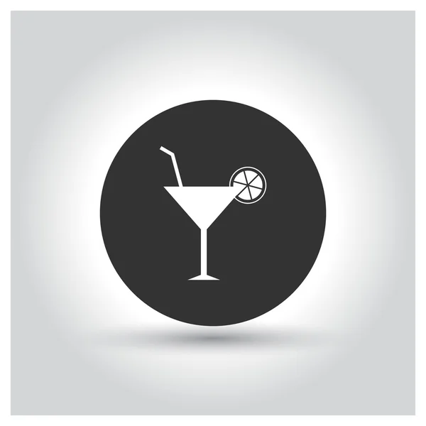 Cocktail drinken pictogram — Stockvector