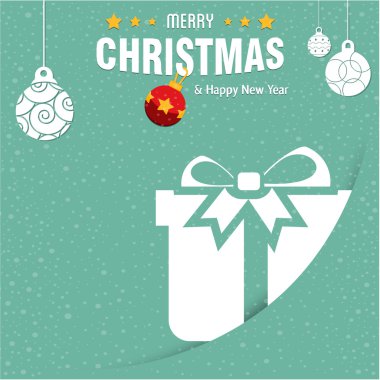 Noel kartı ve hediye kutusu
