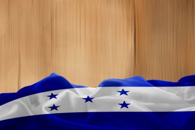 Ahşap arka plan Honduras bayrağı