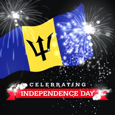 Bayrağı olan bağımsızlık günü kartı
