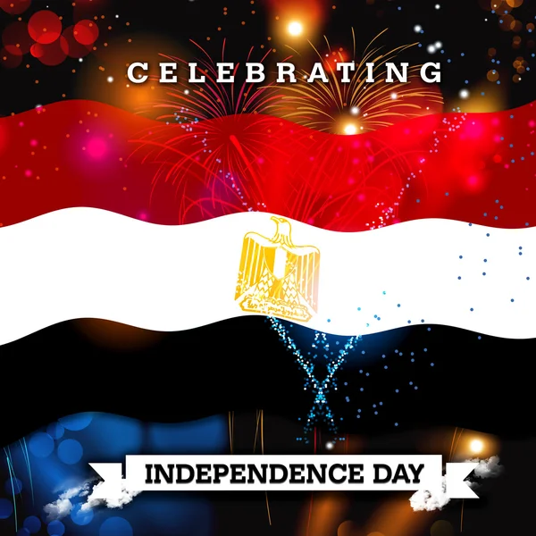 Independence Day card with flag — Stock Photo, Image