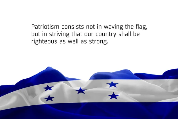 爱国主义不在于挥舞国旗概念 — 图库照片