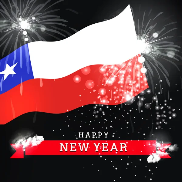 Chili heureuse nouvelle carte année — Photo