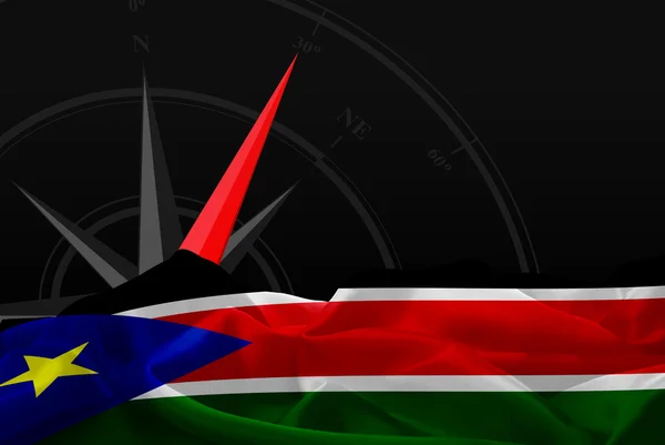 Südsudan hochauflösende Flagge — Stockfoto