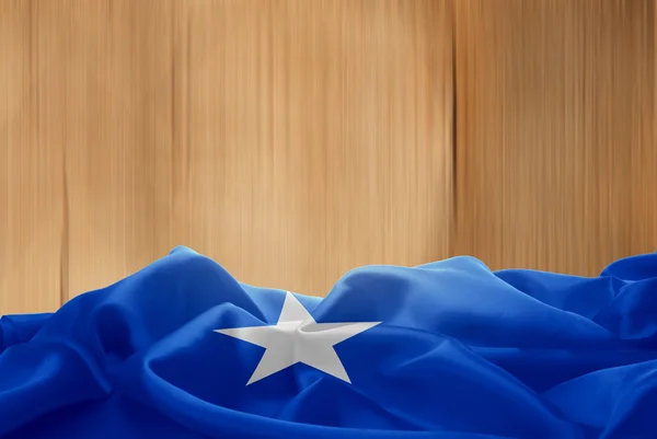Somalia Flagge und Holz Hintergrund — Stockfoto