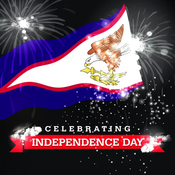 Independence Day card with flag — Stock Photo, Image