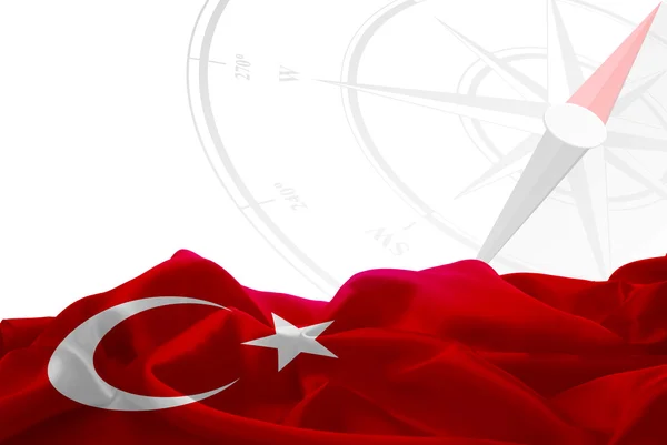 Прапор Туреччини високою роздільною здатністю — стокове фото