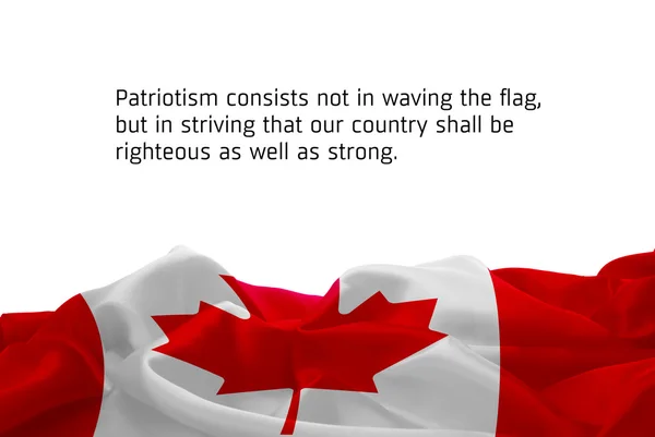 Kanadische Flagge und semantische Inschrift — Stockfoto