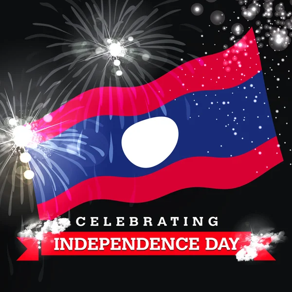 Celebrazione della carta del giorno dell'indipendenza con bandiera — Foto Stock