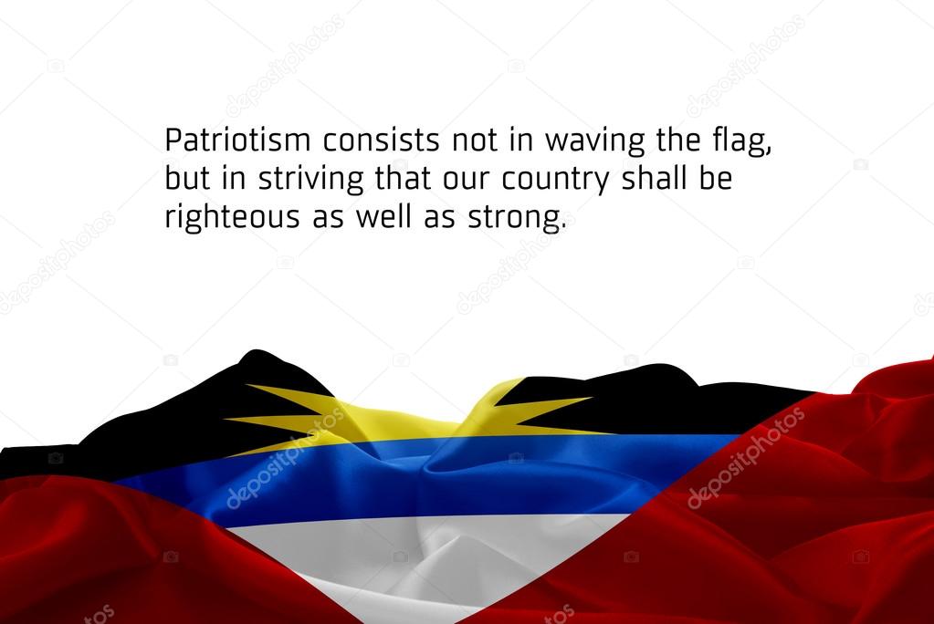 waving flag of Antigua and Barbuda