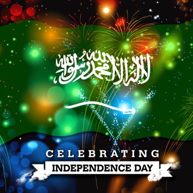 Bayrağı olan bağımsızlık günü kartı