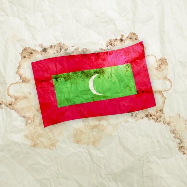 soyut Maldivler bayrağı sallayarak  