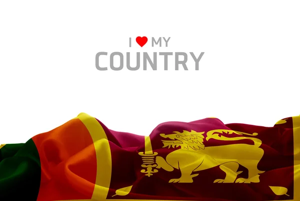 Bandeira ondulada do Sri Lanka — Fotografia de Stock