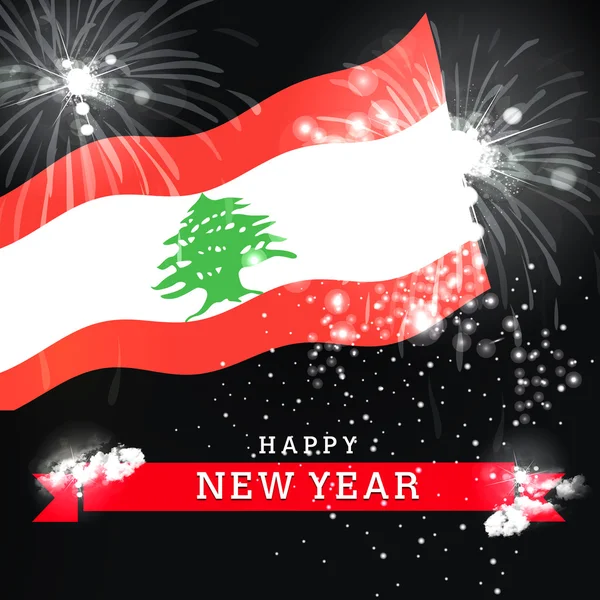 New Year card with flag — Stock Photo, Image