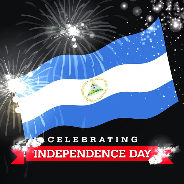 Nicaragua Tarjeta del Día de la Independencia — Foto de Stock