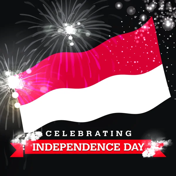 Celebrating Independence Day card with flag — Stock Photo, Image