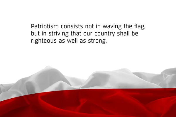 Bandera ondeante de Polonia — Foto de Stock