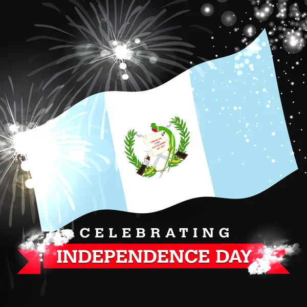 Comemorando o dia da independência cartão com bandeira — Fotografia de Stock