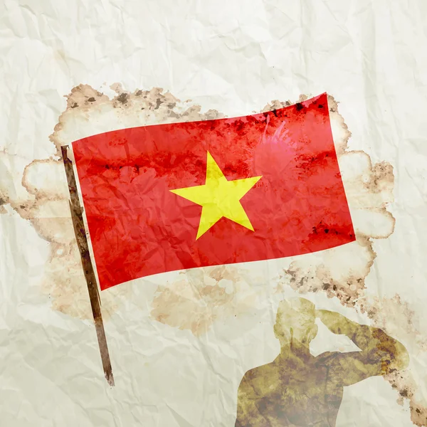 Bandeira grunge do Vietname — Fotografia de Stock