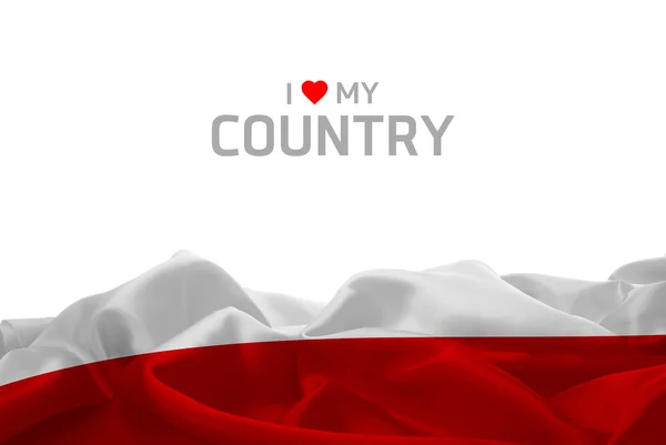 Махаючий прапор Польщі — стокове фото