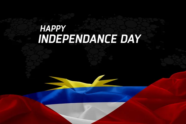 Antigua és Barbuda függetlenség napja kártya — Stock Fotó