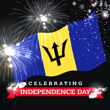Bayrağı olan bağımsızlık günü kartı